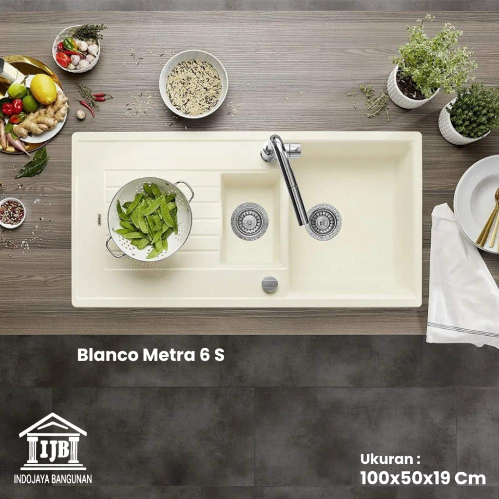 Jual Kitchen Sink Bak Cuci Piring Silgranit Blanco 100 Cm Shopee