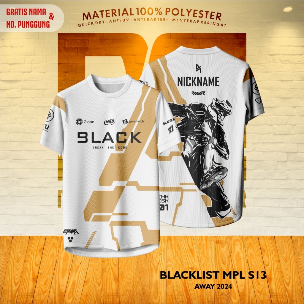 Jual Premium Baju Jersey Bola Blacklist Away Putih Esports Mpl S