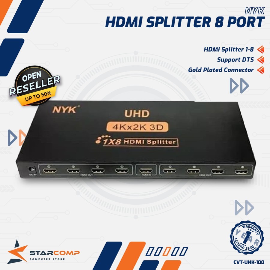 Jual Nyk Hdmi Splitter Port Support Uhd K K D Spliter Shopee