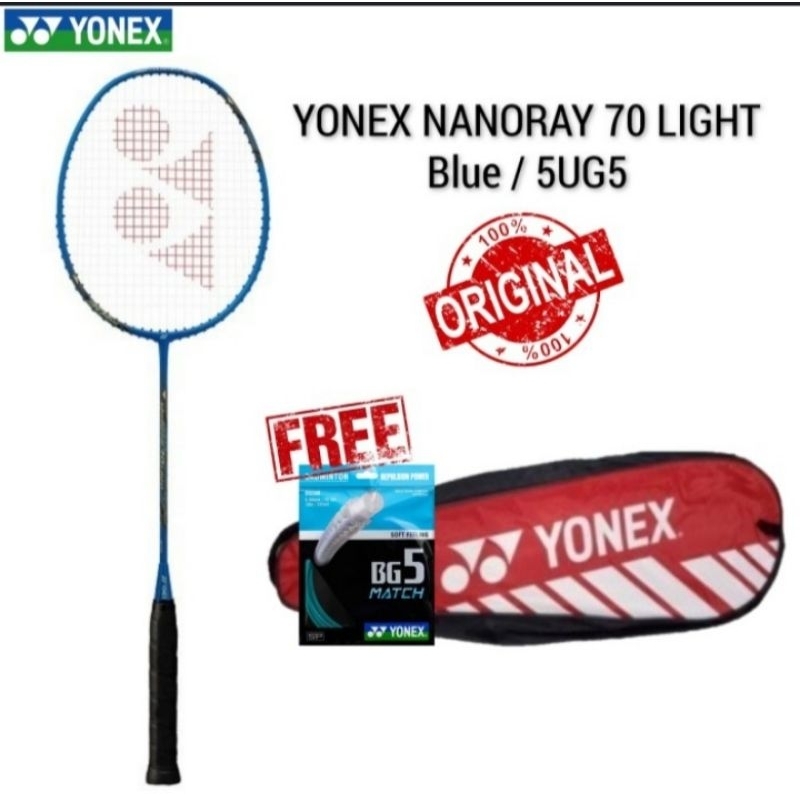 Jual Raket Badminton Yonex Nanoray Lt Blue Bonus Tas Dan Bg