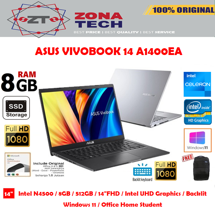 Jual Asus Vivobook A Ka N Gb Gb Ssd Fhd W Ohs