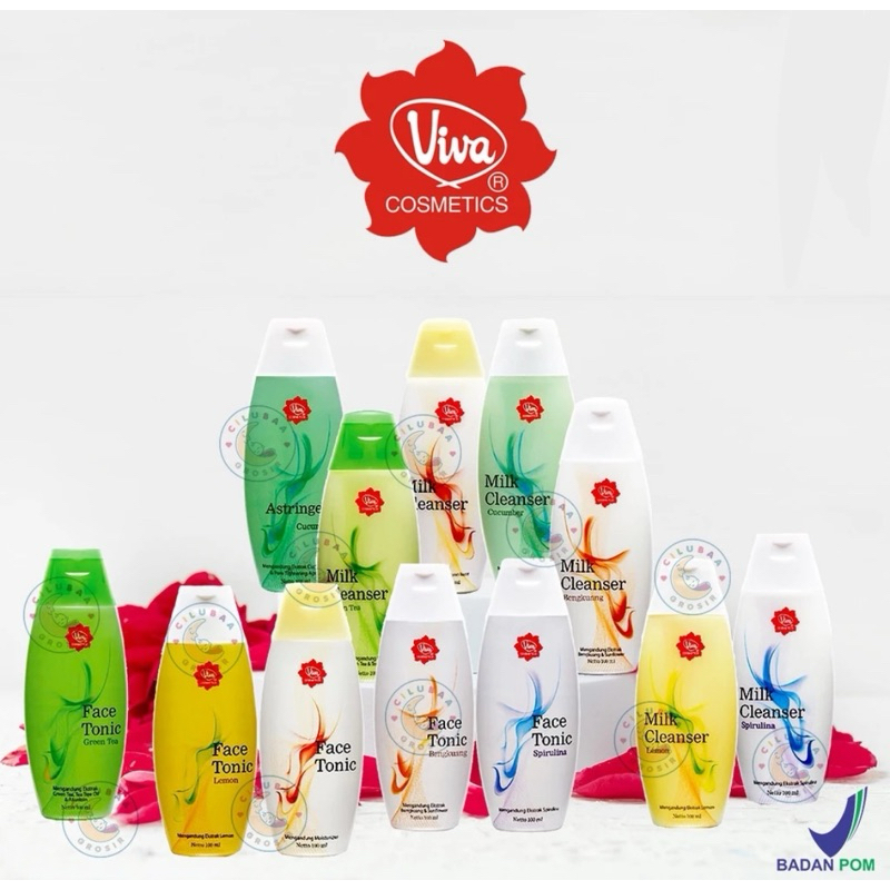 Jual Viva Milk Cleanser Dan Face Tonic Ml Air Mawar Susu