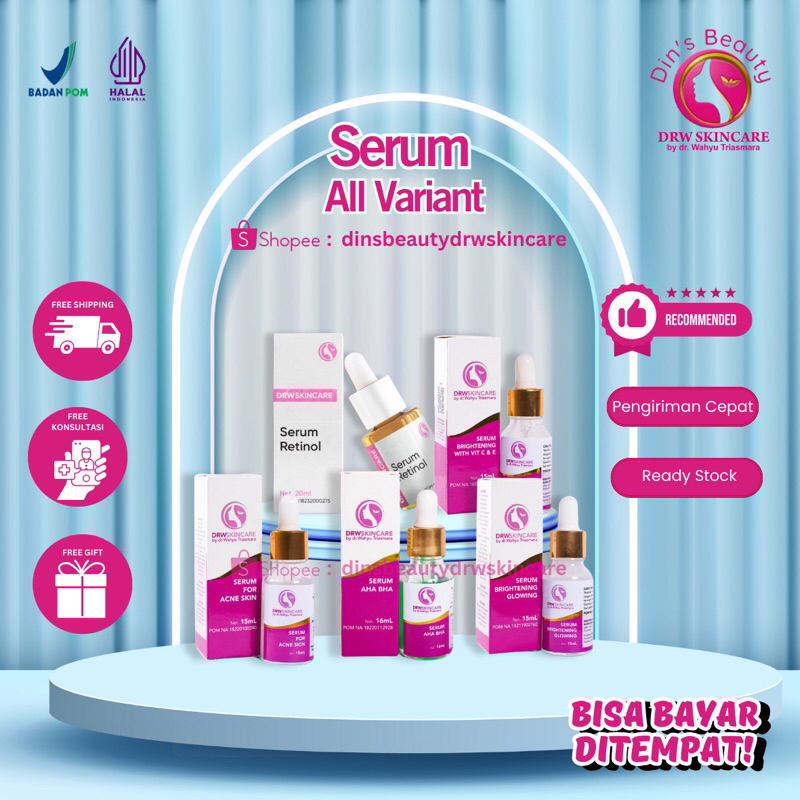 Jual SERUM DRW SKINCARE ACNE BRIGHTENING AHA BHA VIT C E