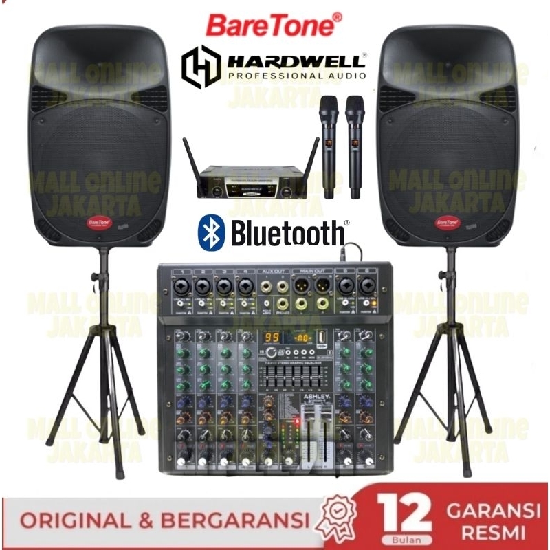 Jual Paket Karaoke Set Baretone Inch Aktif Pasif Ashley Channel