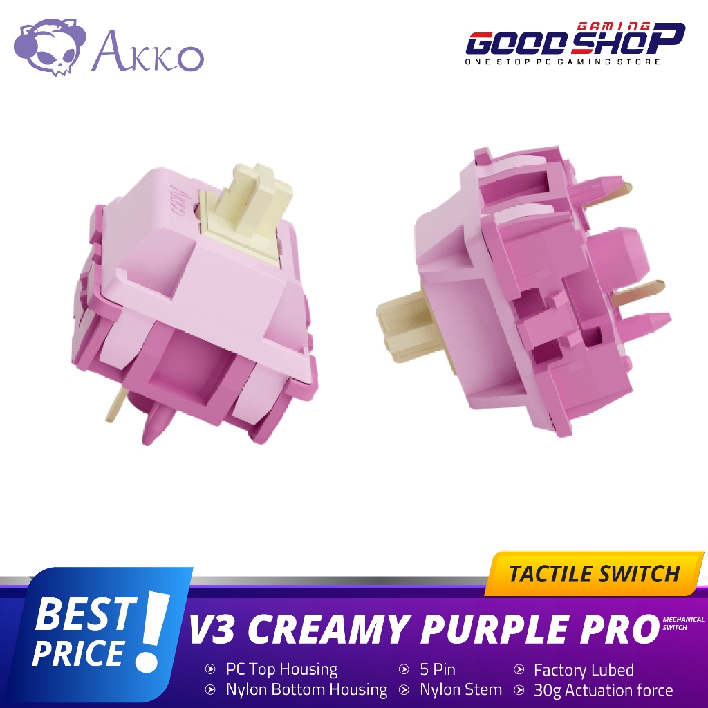 Jual Akko V3 Creamy Purple Pro Switch Shopee Indonesia