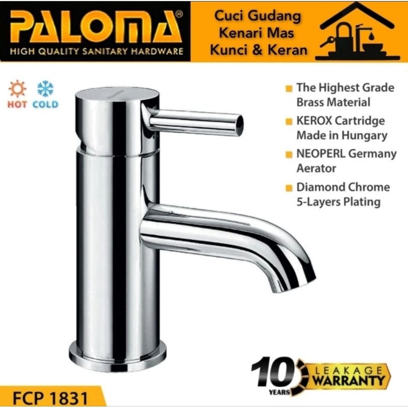 Jual PALOMA FCP 1831 Keran Mixer Wastafel Cuci Tangan Kran Air Panas