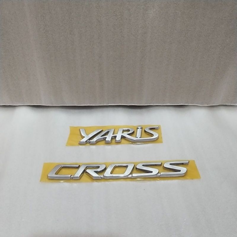 Jual Emblem Tulisan Toyota Yaris Cross 2023 Original Toyota Shopee