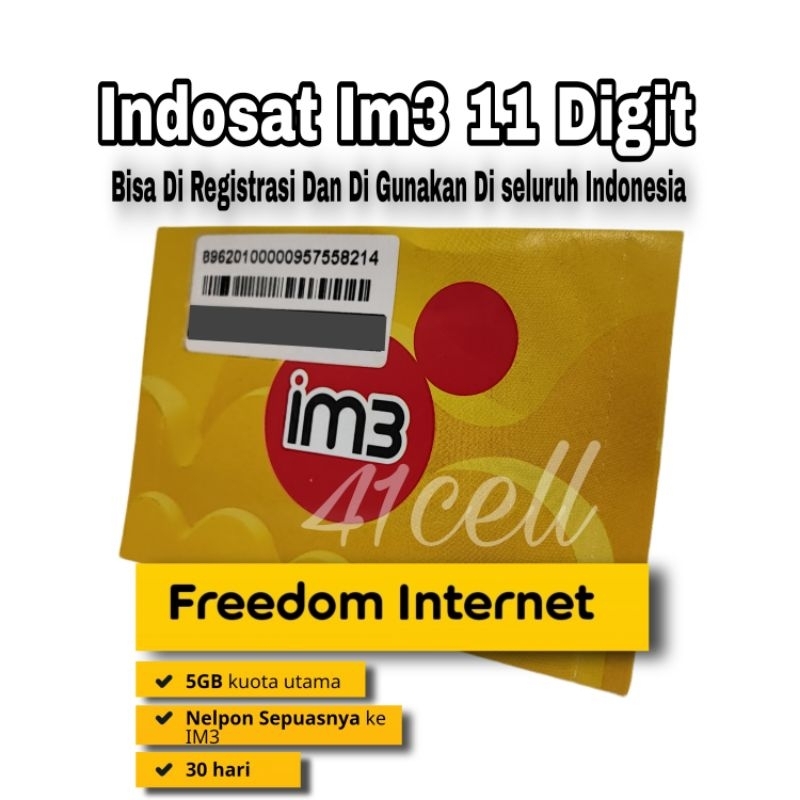 Jual Nomor Cantik Indosat Digit Kartu Perdana Im Ooredoo Shopee