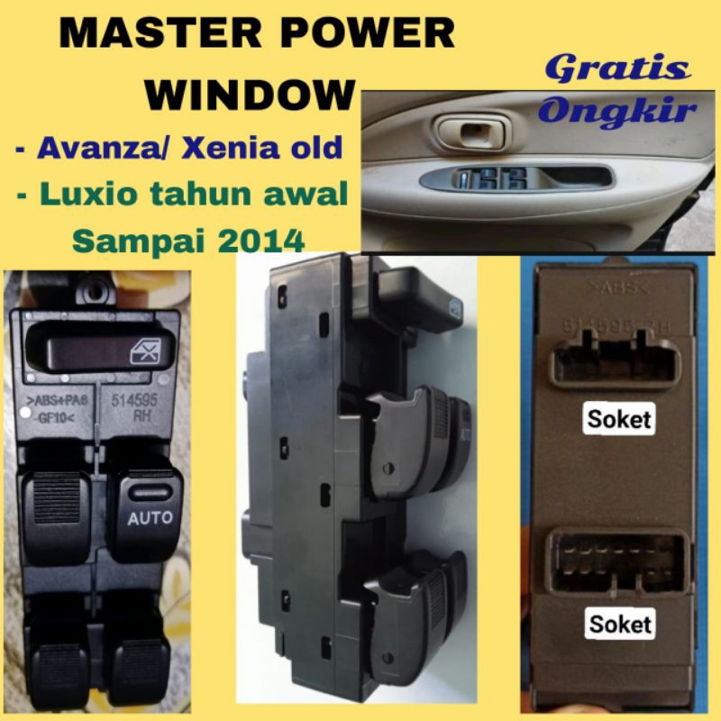 Jual Saklar Power Window Avanza Xenia Luxio Dibawah Tahun Master