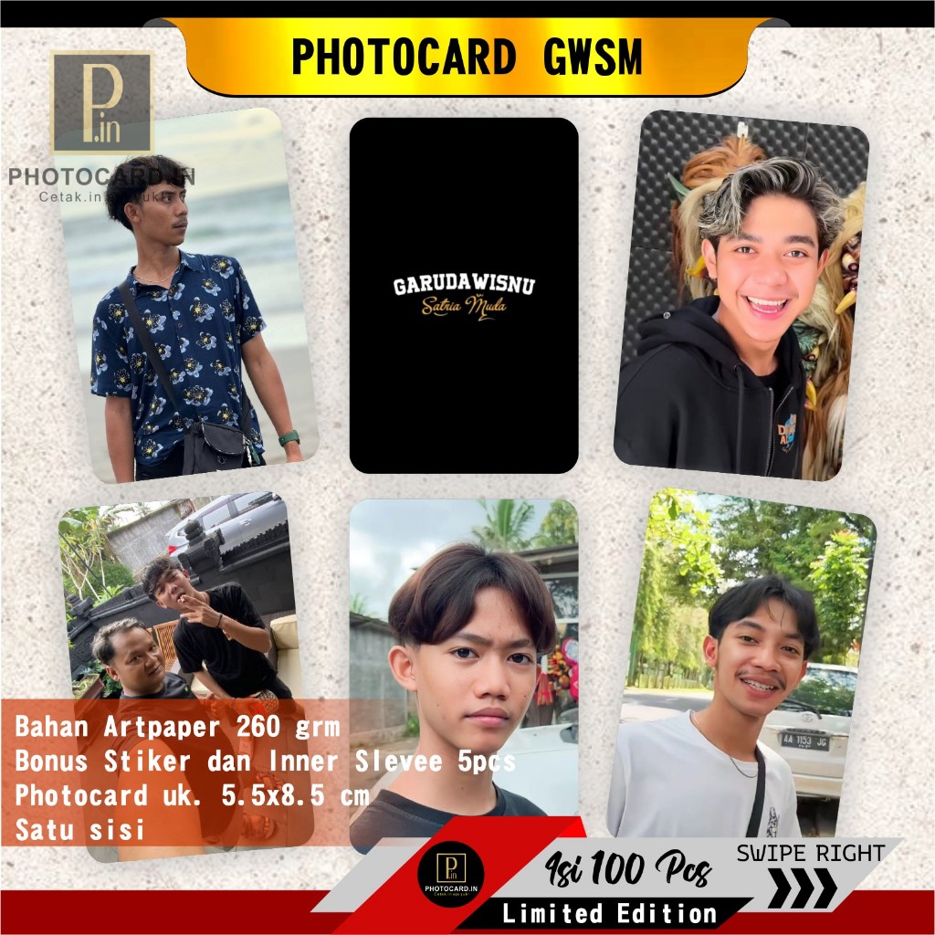 Jual Photocard Garuda Wisnu Satria Muda Isi Pcs Free Stiker Dan