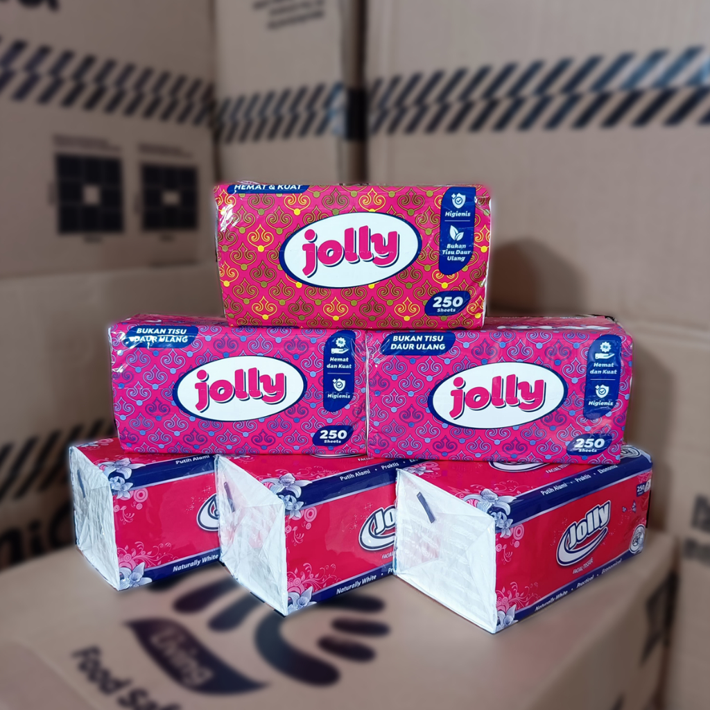 Jual Tisu Jolly 250 Sheet Facial Tissue Peony Green Kemasan BARU