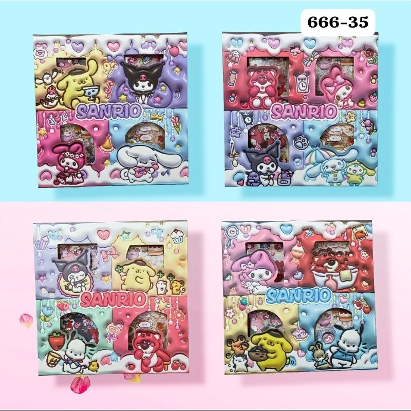 Jual 100 Lembar Sticker Lucu 2D Sanrio Karakter Kuromi Dan Melody MoMo