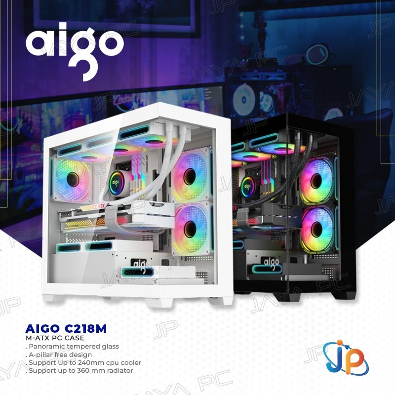 Jual Darkflash Aigo C M M Atx Pc Cpu Case Tempered Glass Casing