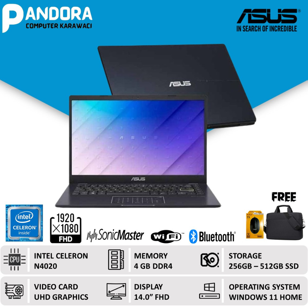 Jual LAPTOP ASUS L410MA INTEL N4020 4GB 512GB SSD 14 0 FHD WINDOWS 11