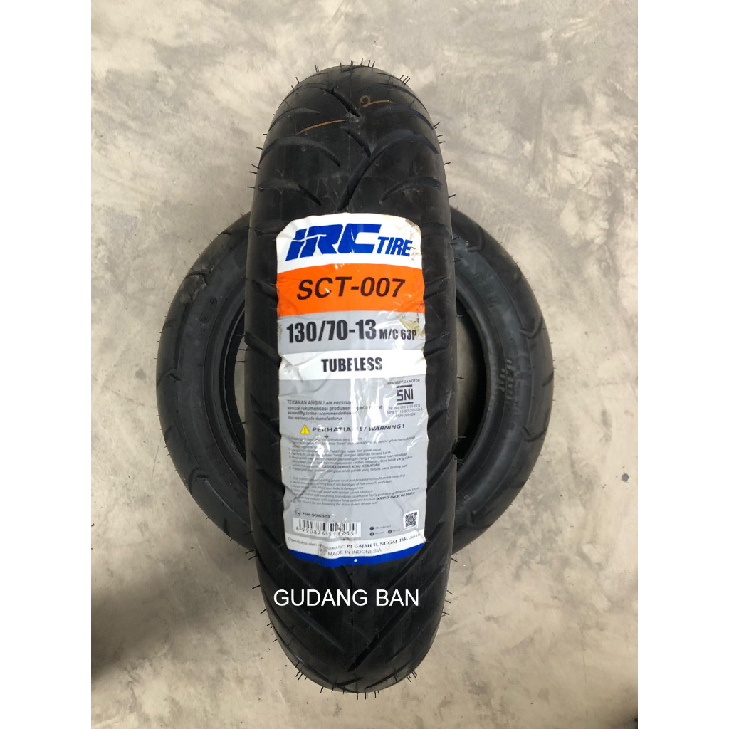 Jual RING 13 SCT 007 IRC 130 70 13 SCT 007 TUBELESS Ban Luar