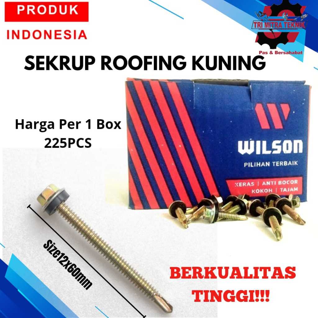 Jual Jual Box Skrup Roofing Kuning Wilson X Baut Baja Ringan