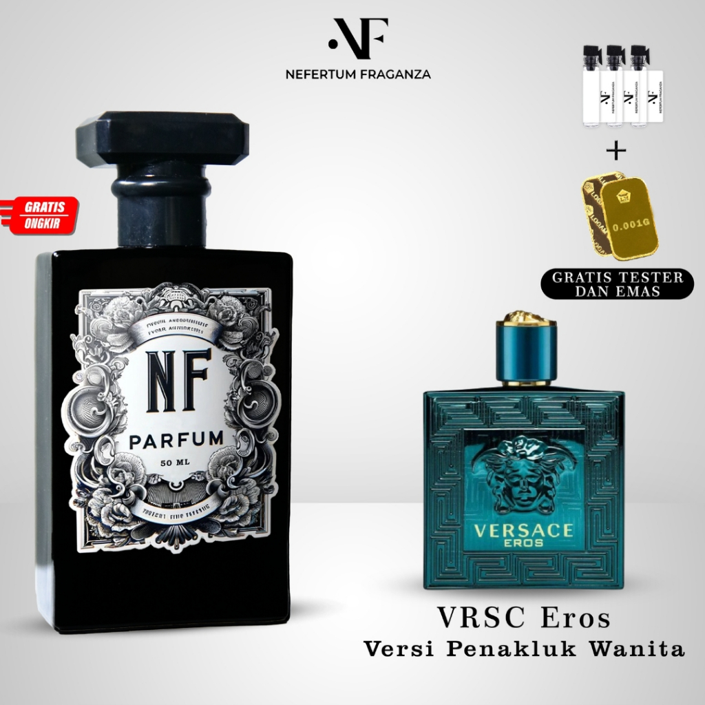 Jual Parfum Pria Tahan Lama Ori VERSACE EROS Aroma Simpel Elegan Classy