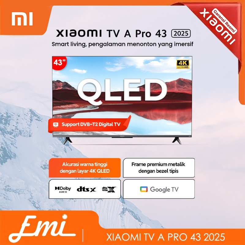 Jual Xiaomi Google Tv Inch A Pro Layar K Uhd Qled Dolby Audio