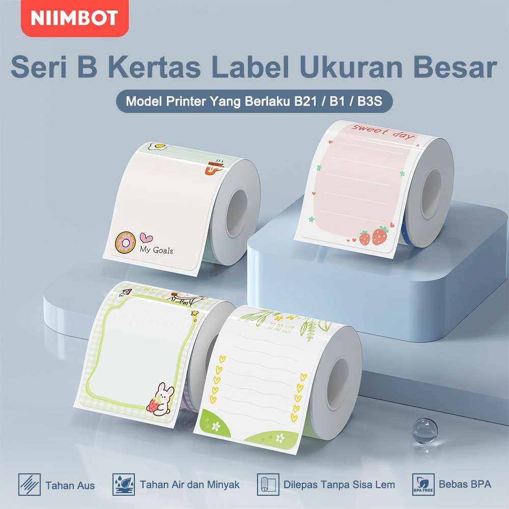 Jual Niimbot B B B S Kertas Cetak Label Warna Ukuran Besar Catatan