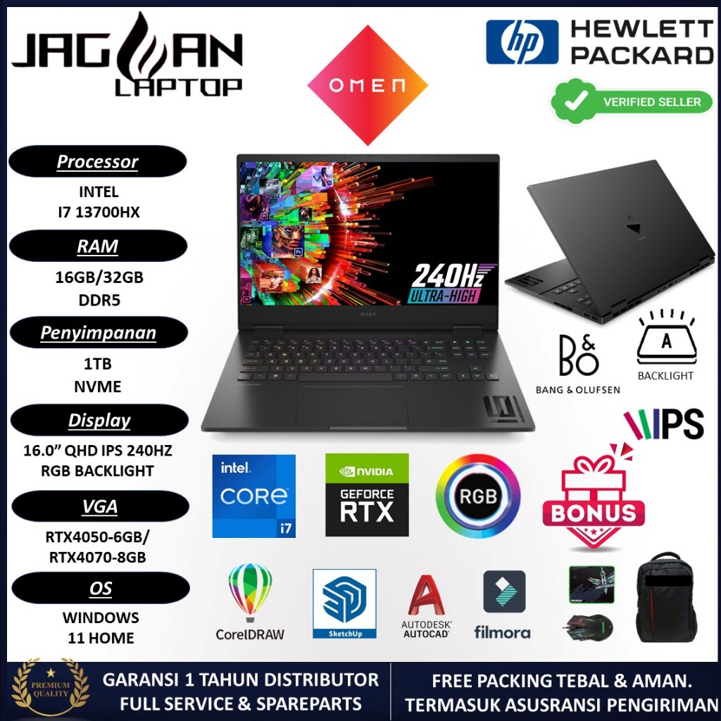 Jual Laptop Gaming Hp Omen Intel I Hx Ddr Gb Tb Ssd