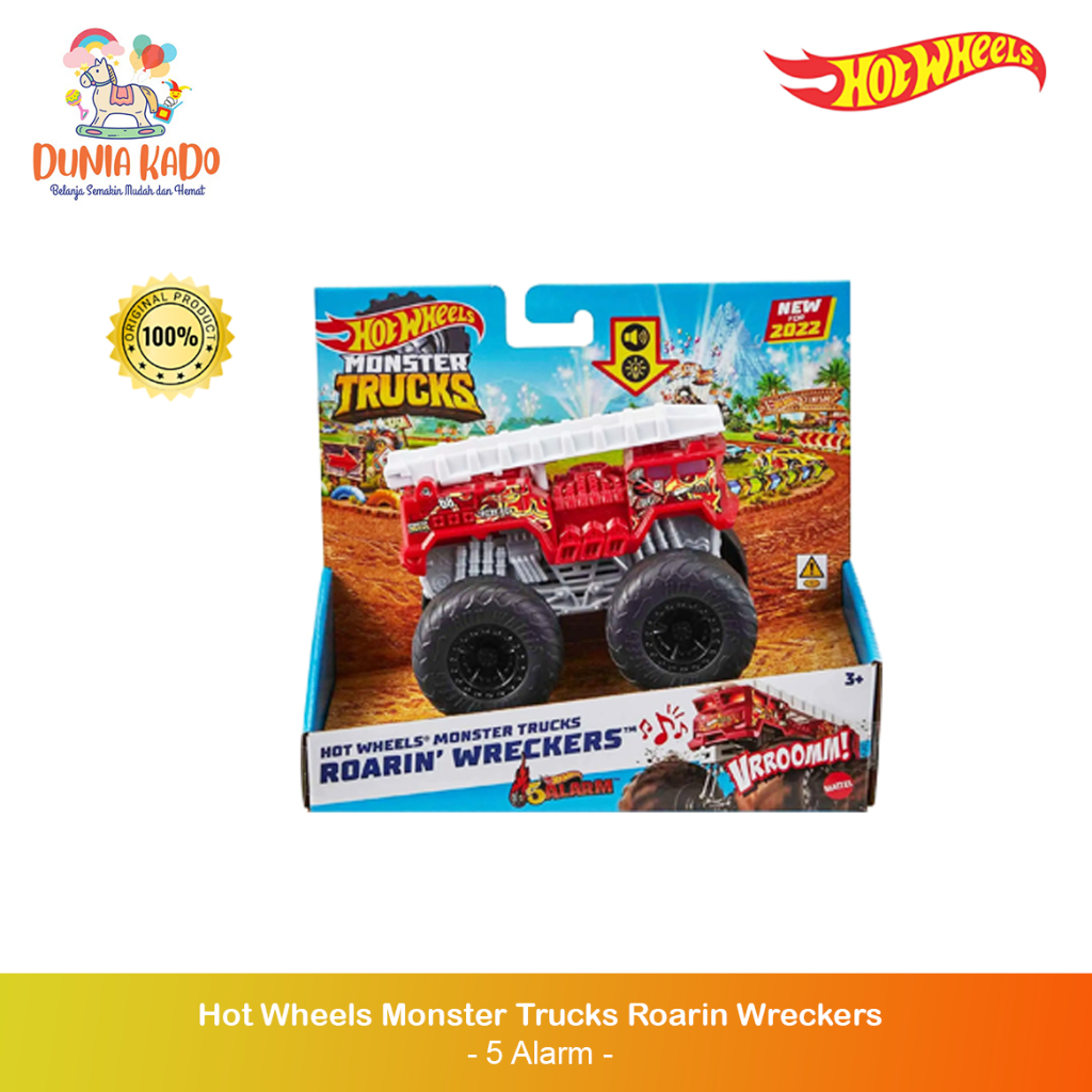 Jual Hot Wheels Monster Trucks Roarin Wreckers Series Shopee Indonesia
