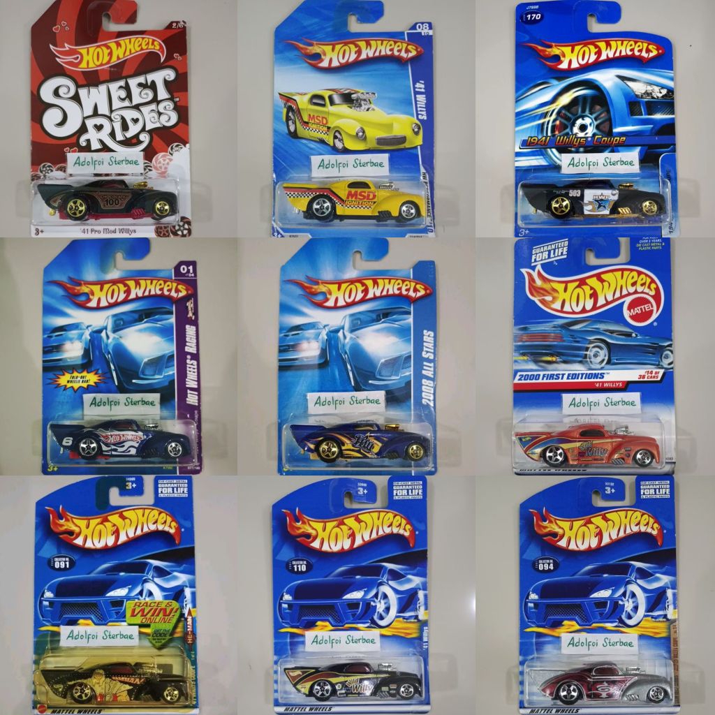 Jual Hotwheels Hot Wheels 41 1941 Pro Mod Willys Coupe Jeep Hwp Star Police 2000 First Editions
