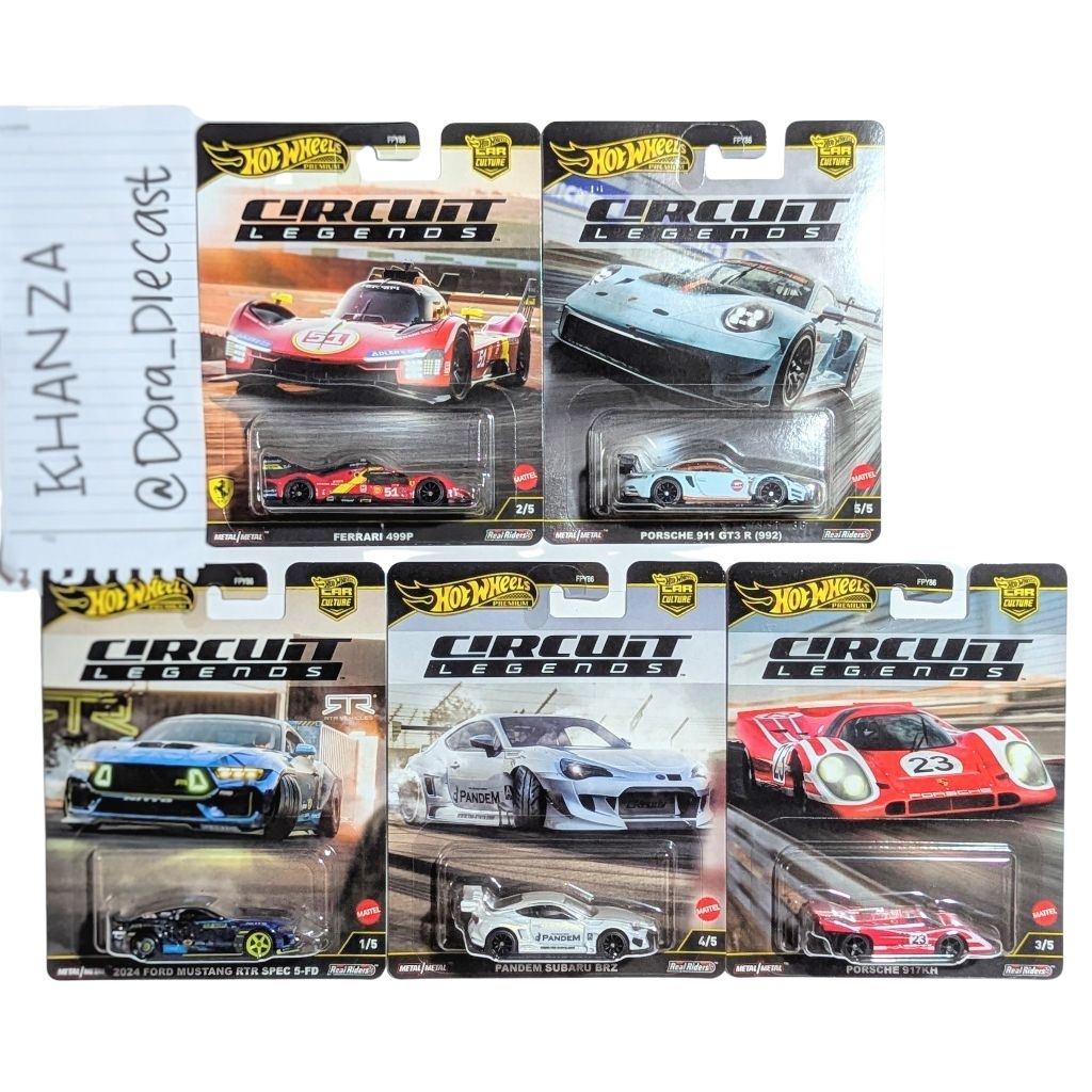 Jual READY STOCK Hot Wheels Circuit Legends Ferrari P Porsche GT R Ford Mustang RTR