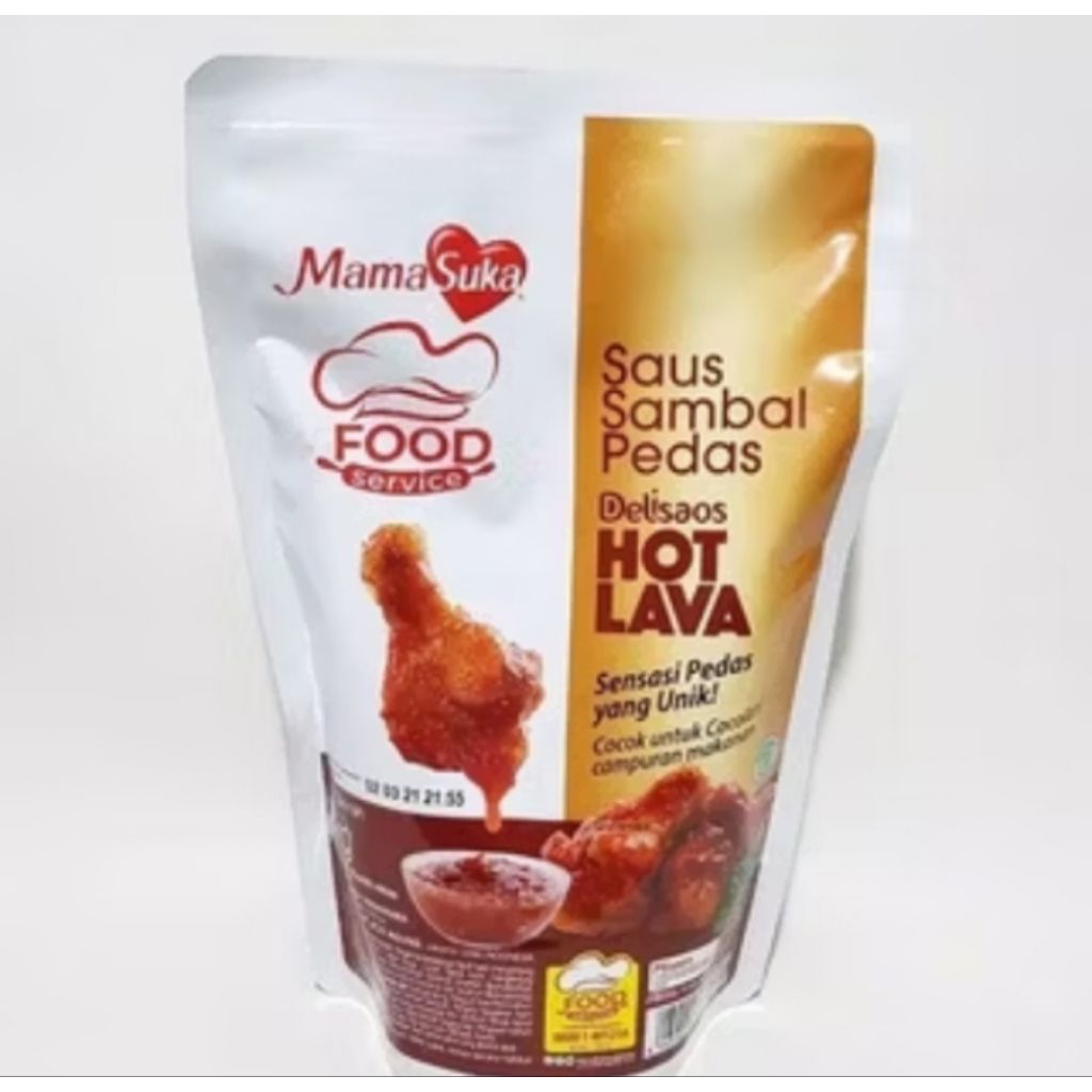 Jual MAMASUKA DELISAOS HOT LAVA VOLCANO SAUCE KEMASAN 1 KG POUCH