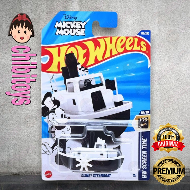 Jual Hot Wheels Mickey Mouse Disney Steamboat Putih Hitam 2025 Shopee