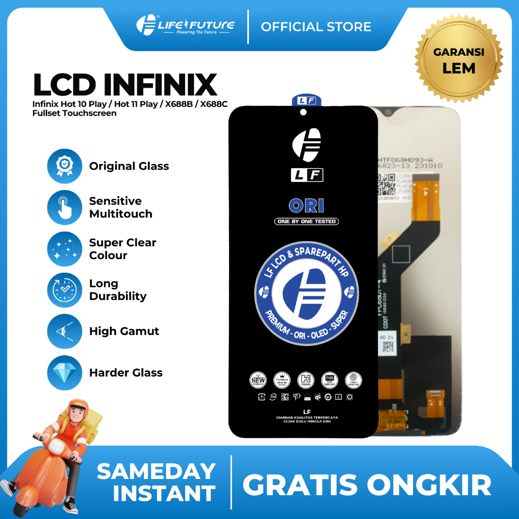 Jual LF GARANSI LEM LCD Infinix Hot 10 Play Hot 11 Play X688B