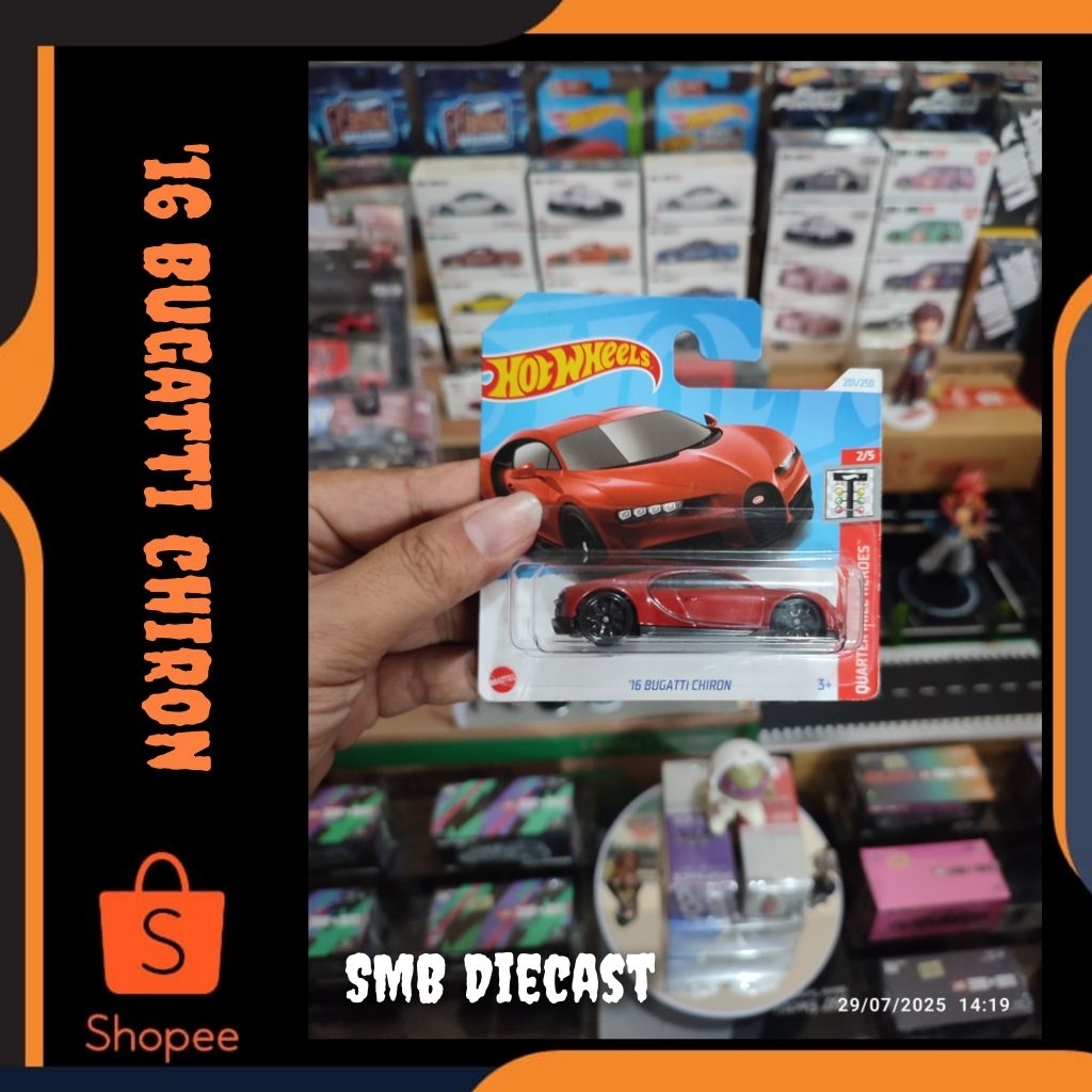Jual HOT WHEELS 16 BUGATTI CHIRON SHORT CARD Shopee Indonesia