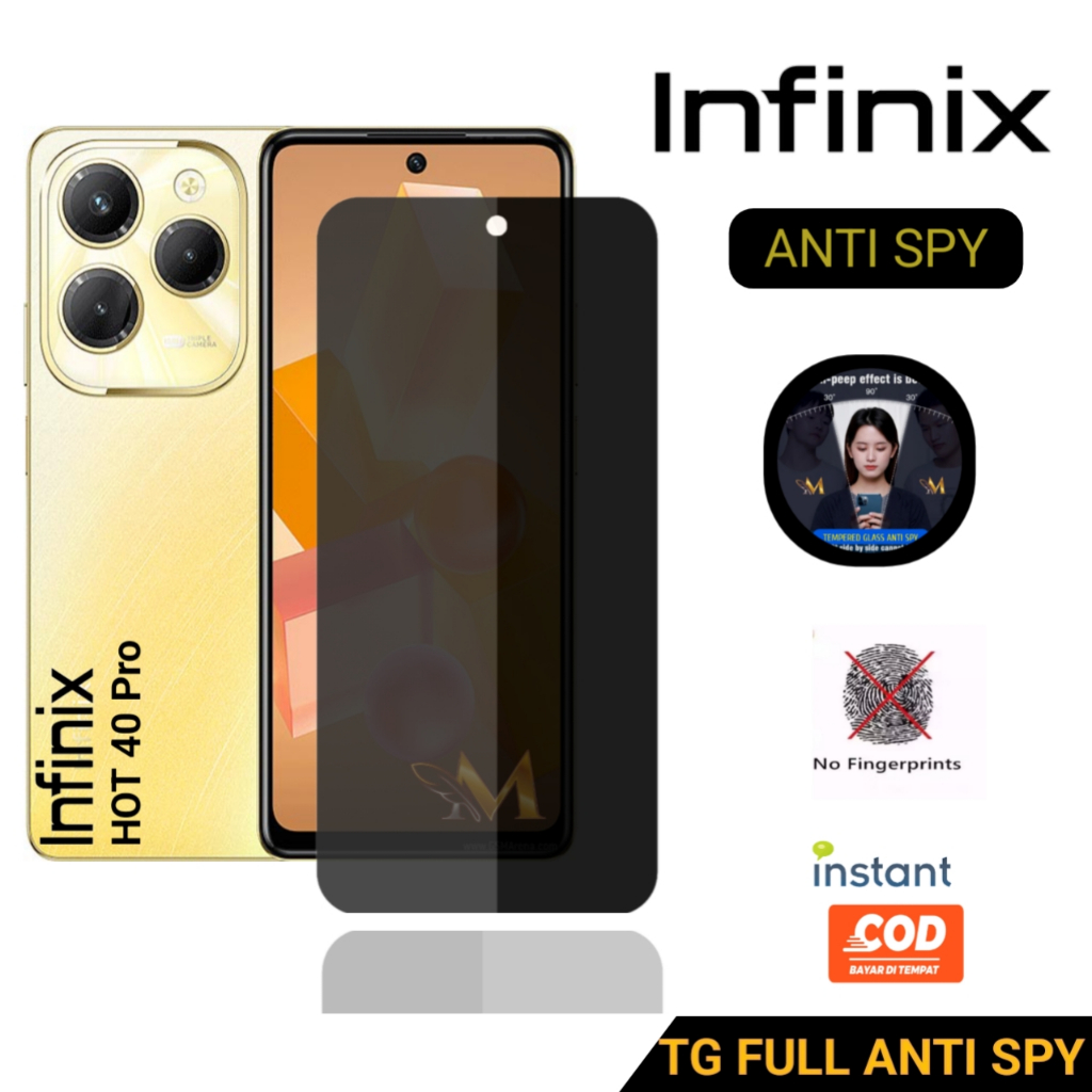 Jual TG Full Anti Spy Infinix Hot 40 40i 40pro 20 20 5G 20s 20i 20play
