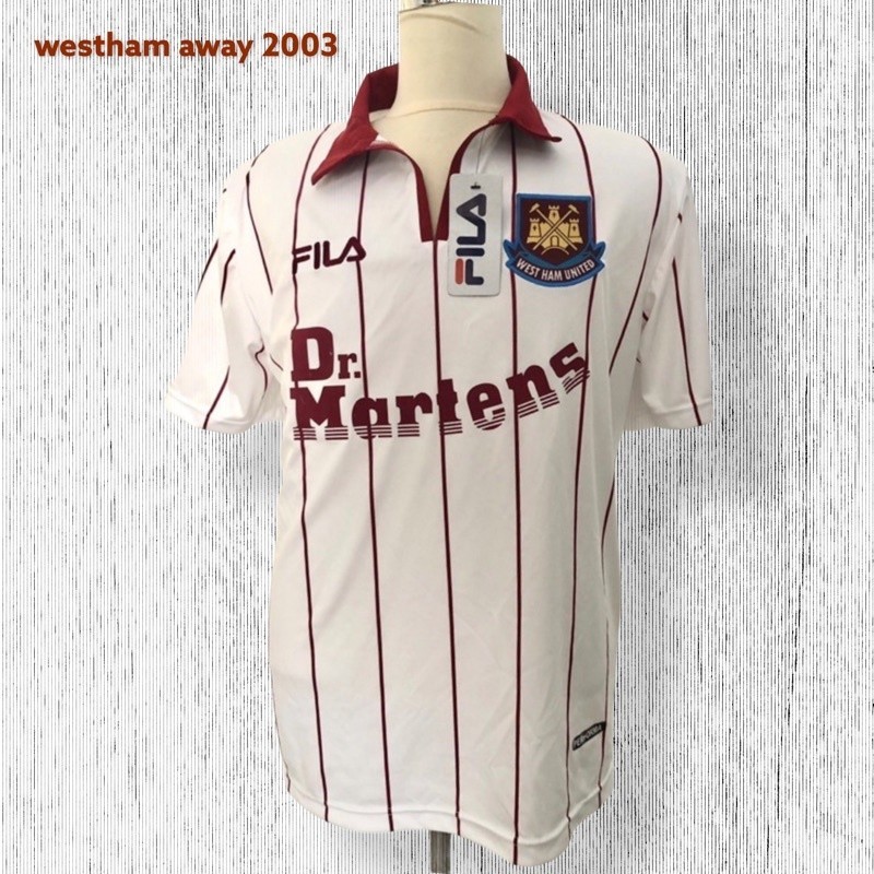 Jual Jersey Retro West Ham Away Dr Martens Shopee Indonesia