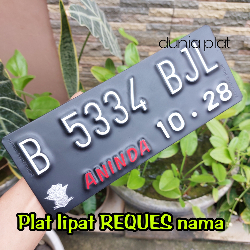 Jual Plat Nomor Motor Baut Tanam Custom Timbul Variasi Ukuran 26x10