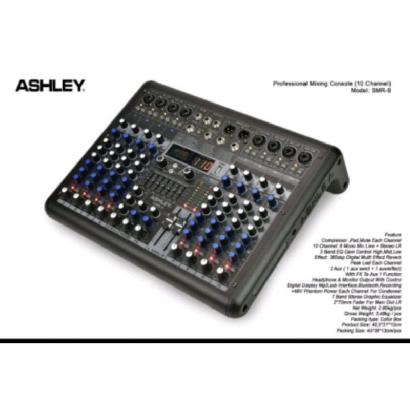 Jual Mixer Ashley SMR 8 SMR 8 Channel New ORIGINAL Shopee Indonesia