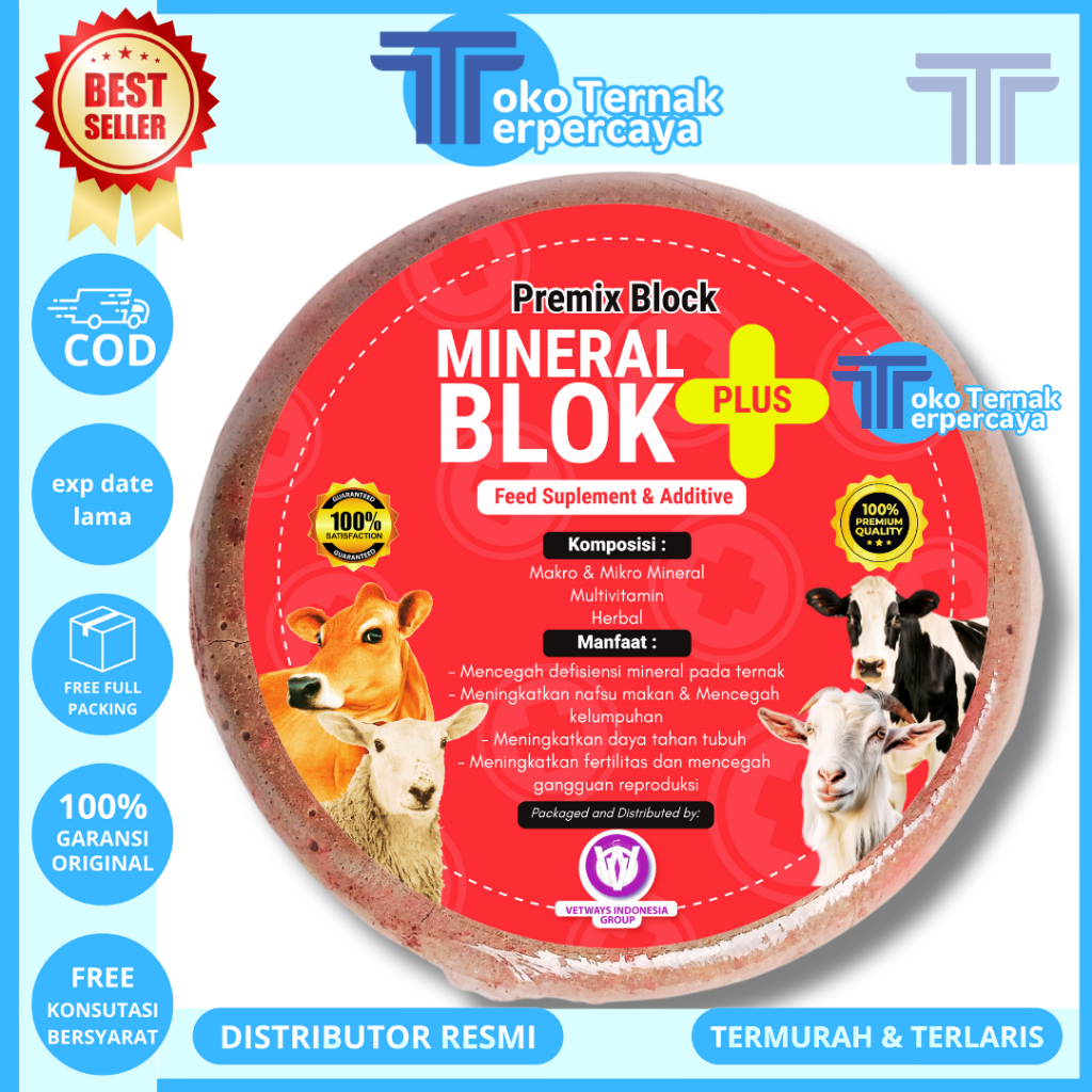 Jual Mineral Blok Plus Red Kg Mineral Block Plus Kambing Domba