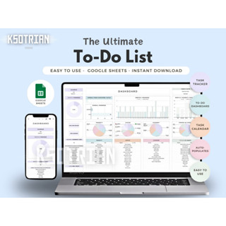 Jual Template To Do List Task Planner Digital Untuk Google Sheets