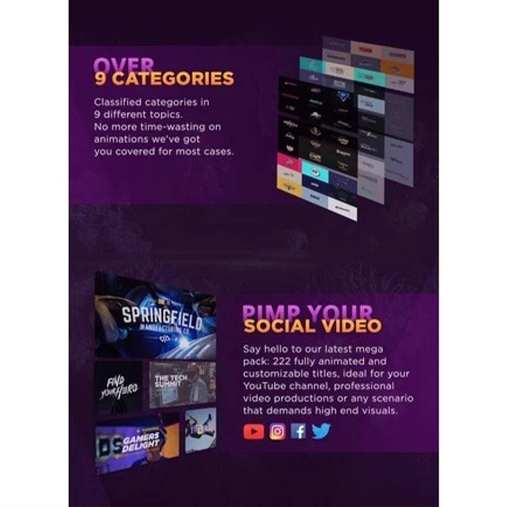 Jual The Ultimate Titles Pack 305 Items 222 Items Premiere Pro