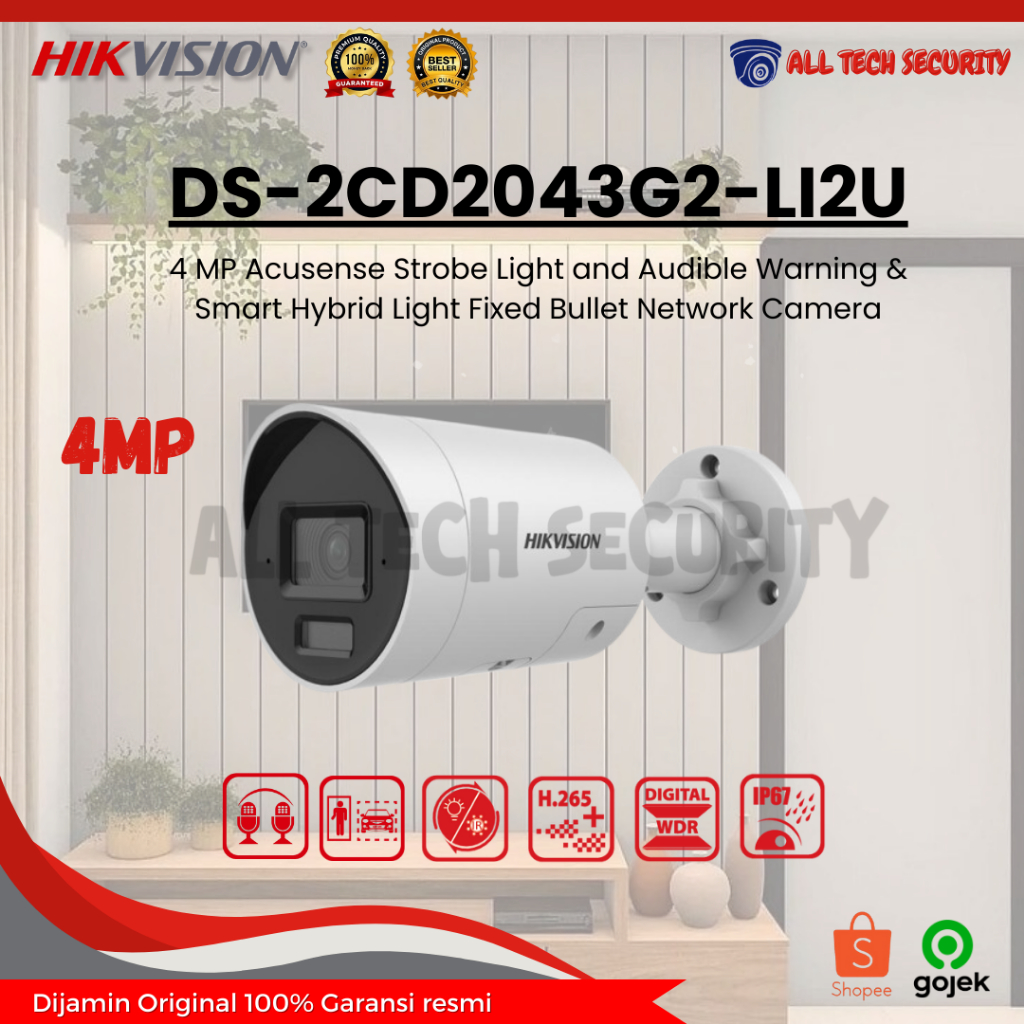 Jual Hikvision Ds Cd G Li U Mp Acusense Strobe Light And Audible