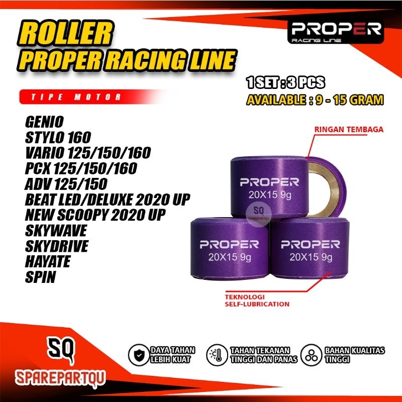 Jual Roller Mio M3 S Z Freego Mio Gear Fino Soulgt Xride 125 Proper