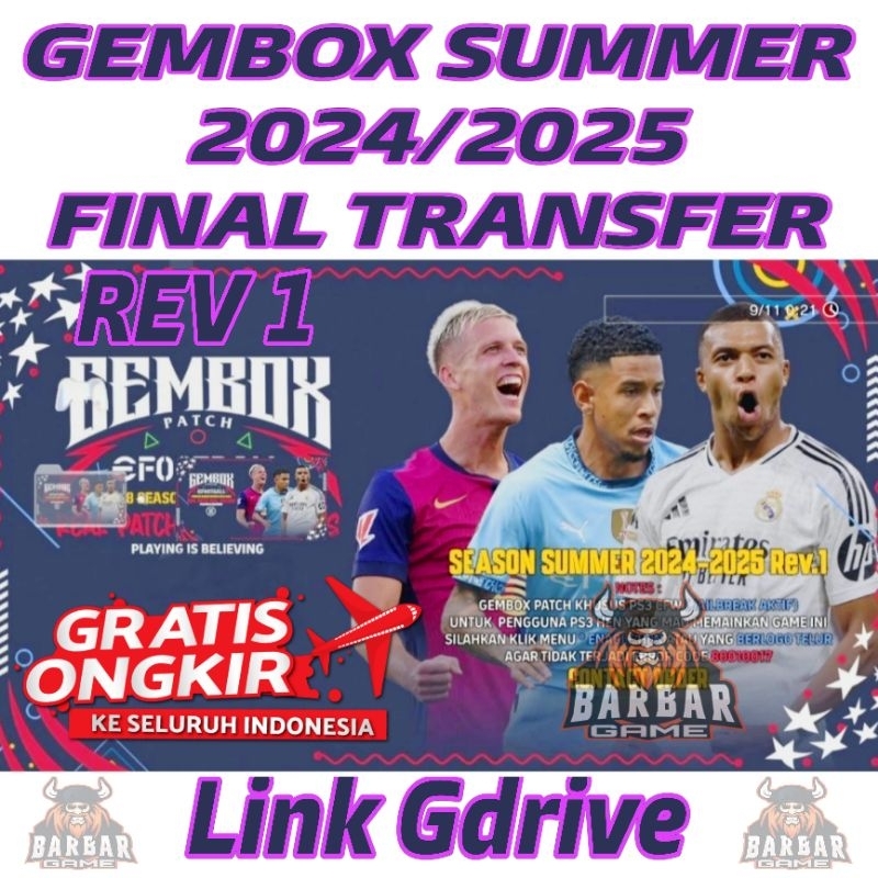 Jual Pes Gembox Patchsummer Season Ps Rev Final Update Transfer