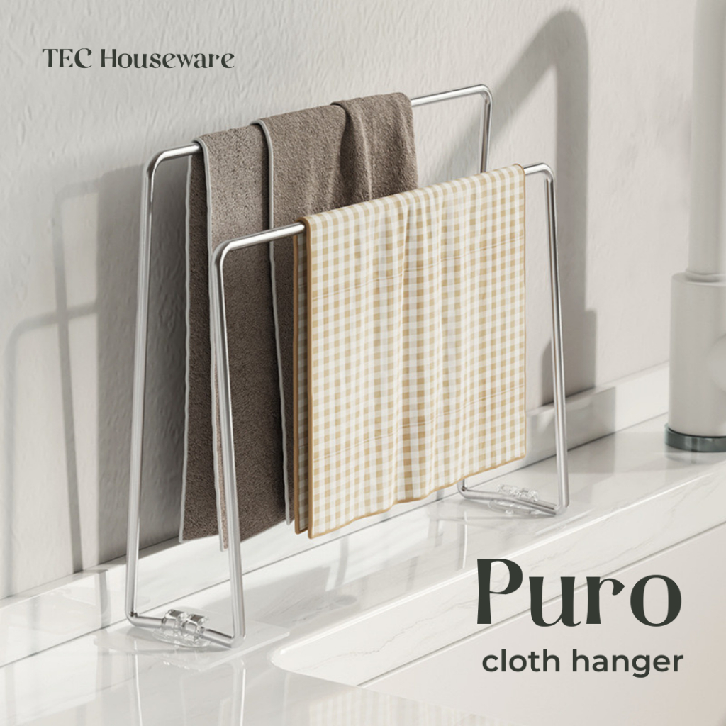 Jual TECPURO Rak Kain Dapur Atau Kamar Mandi Stand Hanger Serbaguna