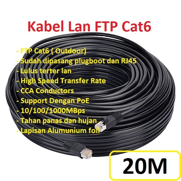 Jual Kabel Lan Outdoor Ftp M M M Meter Cat Cat Siap