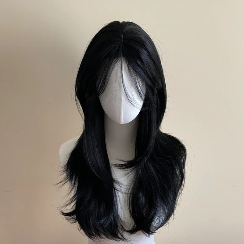 Jual Wig Wanita Full Kepala Wig Korean Style Wave Blow Wig Natural