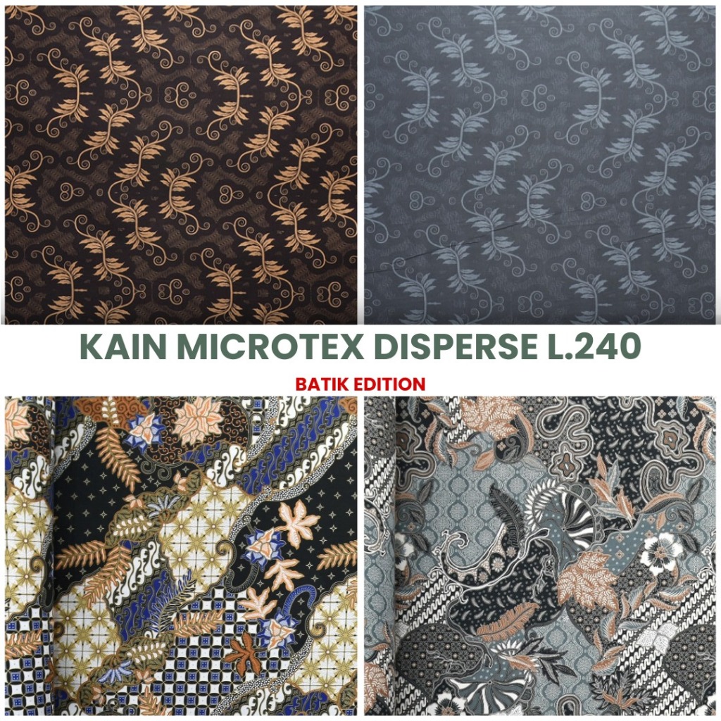 Jual KAIN MICROTEX DISPERSE BATIK BUNGA KAWUNG ULIR KERINCI WELIRANG 90