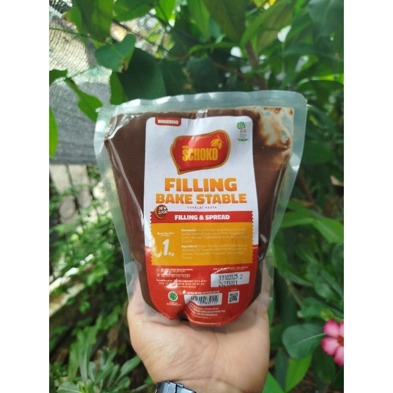 Jual Schoko Chocolate Filling Spread Bake Stable Kemasan 1kg Shopee