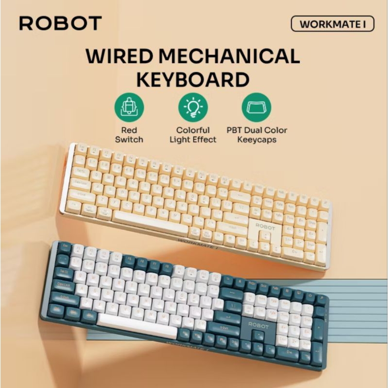 Jual Keyboard Mechanical No Minus Red Switch Robot Workmate I Shopee