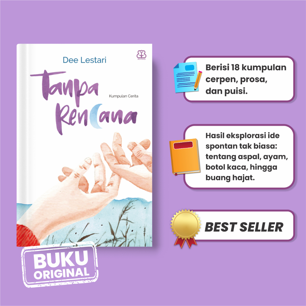 Jual Bentang Buku Fiksi Tanpa Rencana Dee Lestari Shopee Indonesia