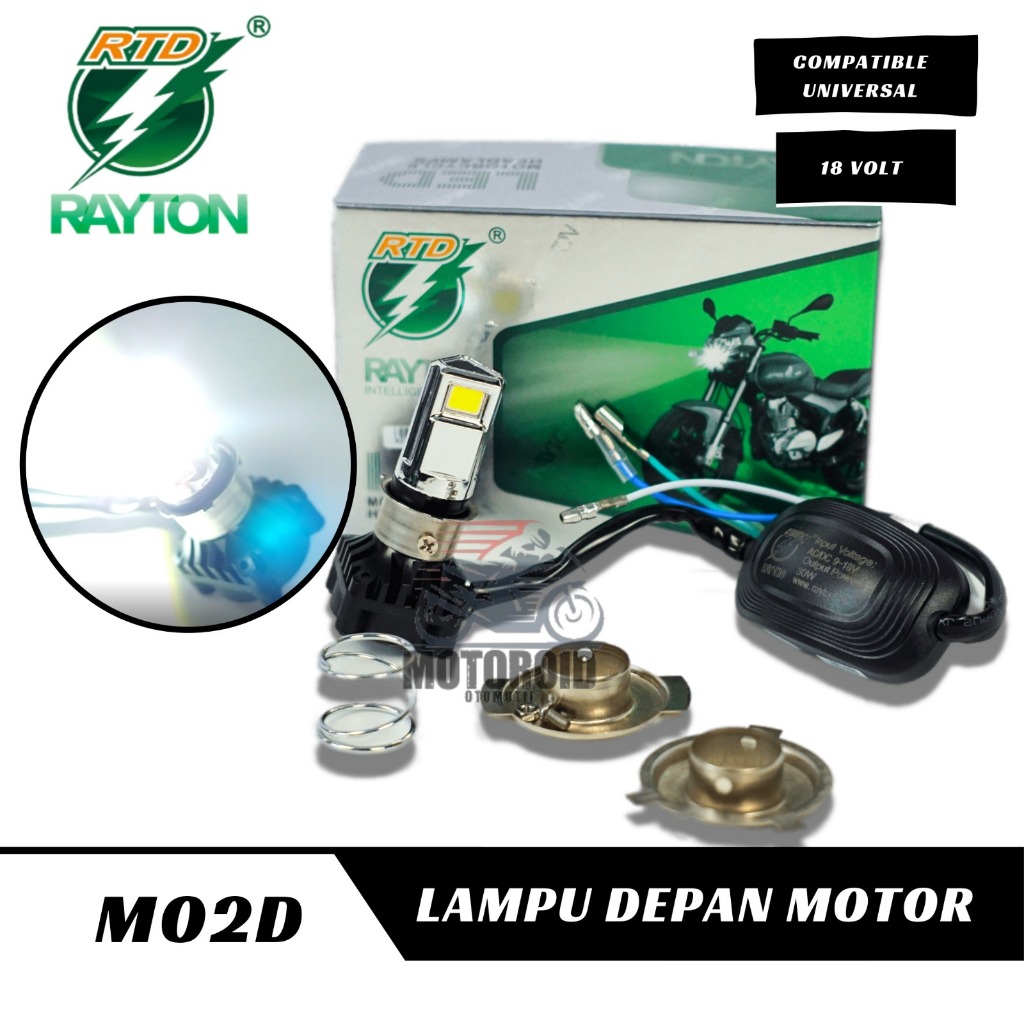 Jual LAMPU DEPAN RTD M02D LED RAYTON HEAD LAMP 3 SISI MATA ORI GARANSI