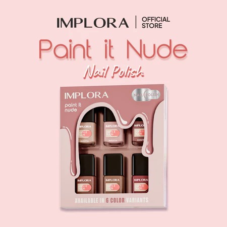 Jual MFI FREE GIFT Implora Nail Polish Paint It Nude Paint It Nude Series Netto 8ml